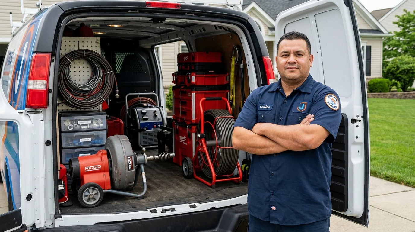 Professional drain cleaning equipment and Johns Plumbing LLC plumber in Lake Village
