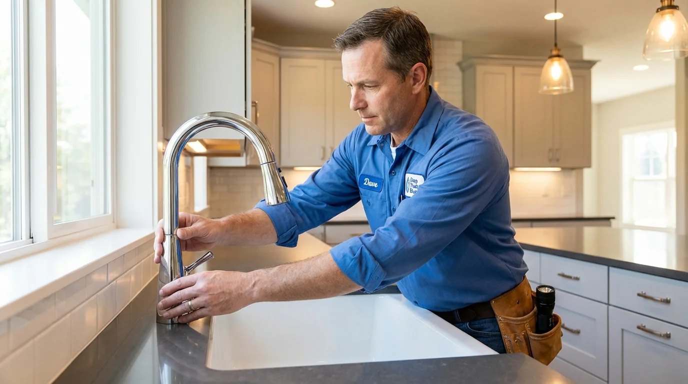 Kitchen faucet installation by Johns Plumbing LLC in Lake Village