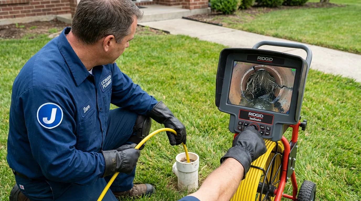 Sewer camera inspection being performed by Johns Plumbing LLC in Lake Village